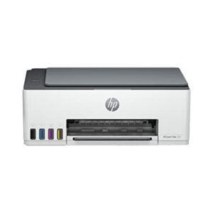 HP Smart Tank All In One 580 Multi-Function WiFi Color Inkjet Printer For Print, Scan & Copy With 1 Additional Black Ink Bottle To Print Upto 12000 Black & 6000 Color Pages (Grey White, Ink Bottle)